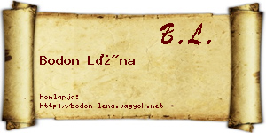 Bodon Léna névjegykártya